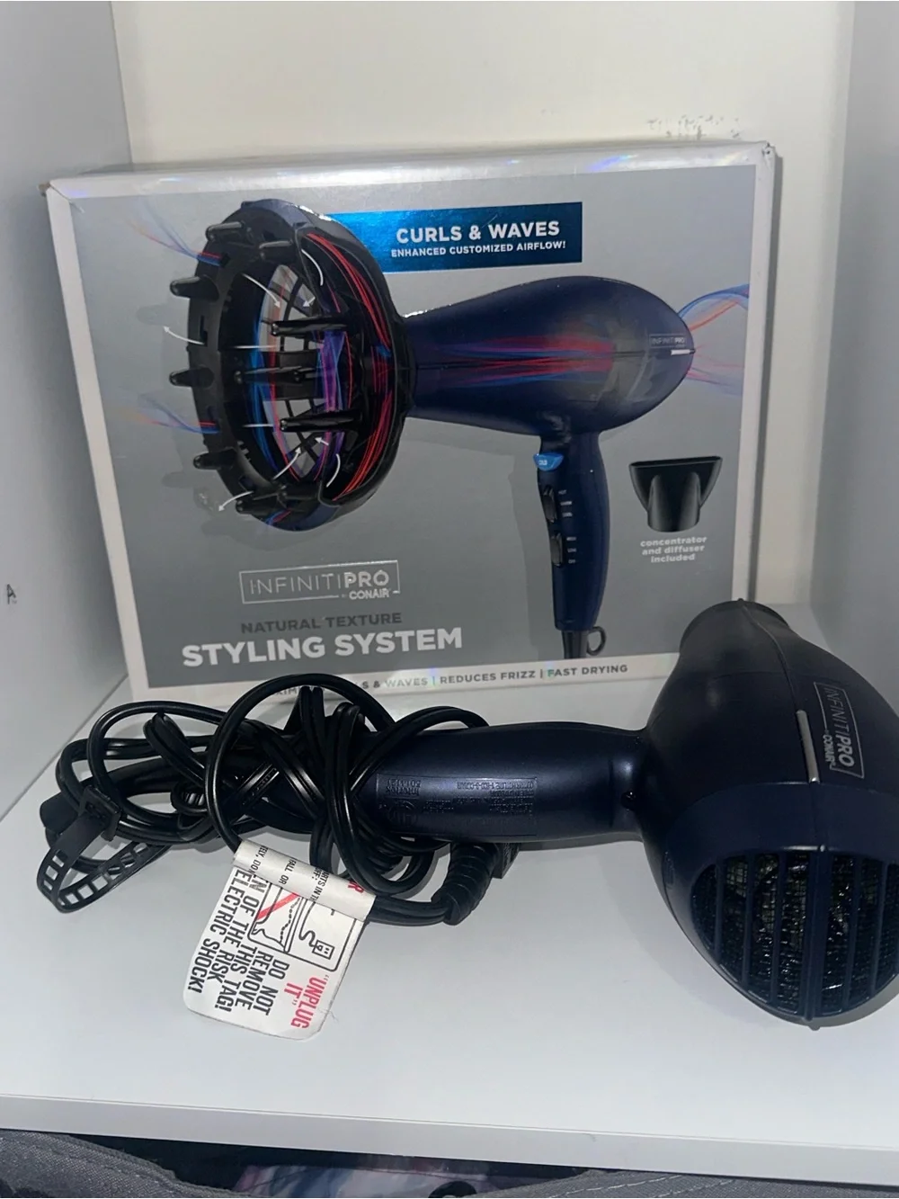 CONAIR PRO InfinitiPro Diffuser Hair Dryer without Attachment -AS IS